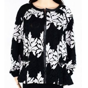 INC Black & White Lace Jacket